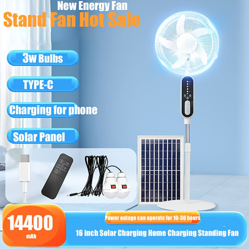 Suitable For Home Office, Remote Control, 2 Bulbs, Sumer Cool Fan