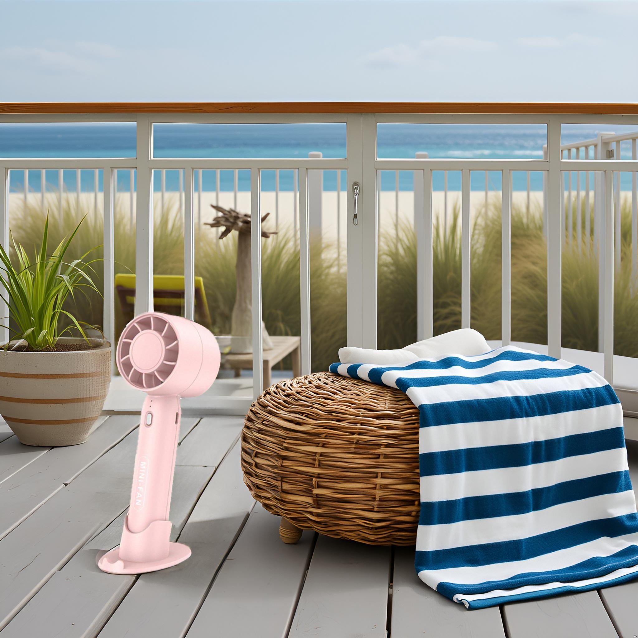 REAPP Portable Mini Handheld Fan - USB-Powered Personal Cooling Fan with Stand