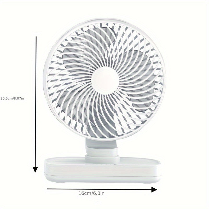 Portable Table Fan 4-Speed Portable Oscillating Table Fan | USB Powered