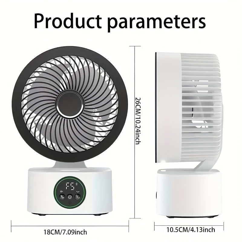 USB plug-in desktop fan, with 5-speed adjustment and mute fan capable of shaking head