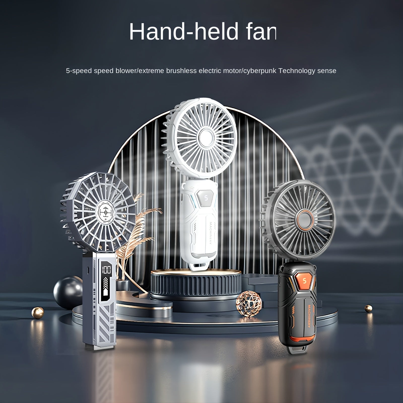 Gentle High-Speed USB Rechargeable Handheld Fan with Long Battery Life
