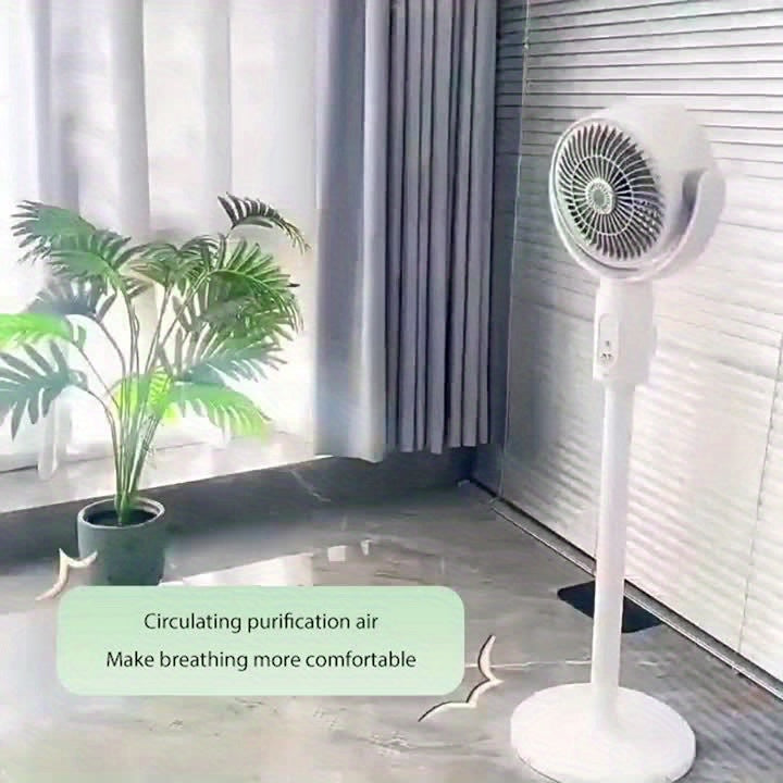 VIVIDAY USB Desk Fan with 3 Adjustable Heights, Wind Speed & Direction Control