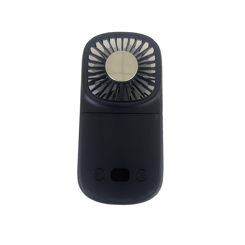 Portable Handheld Fan with Digital Display - Foldable Mini Desk Fan for Indoor & Outdoor Use