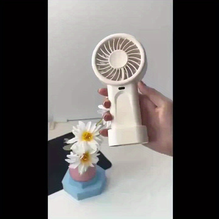 1pc Portable, Handheld USB Mini High-Speed Ice-Feel Fan - Rechargeable Lithium Battery