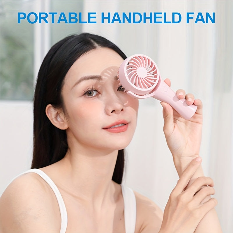 4pcs Adjustable Portable Handheld Fan, USB Rechargeable Fan with 3 Speed Adjustable Handheld Fan