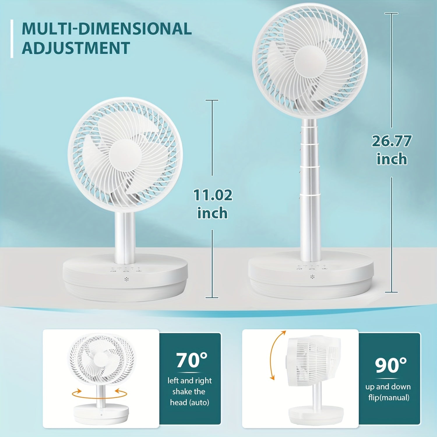 Tower Fan, Oscillation fan with Remote Control, Standing fan for office, 3 Wind Modes, Time Settings
