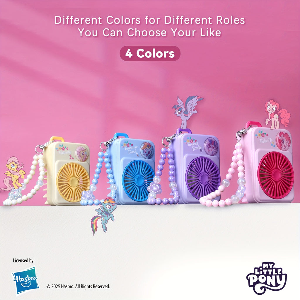 My Little Pony Portable Mini Fan with USB, 3-speed Adjustable Wind Modes, Lightweight Design