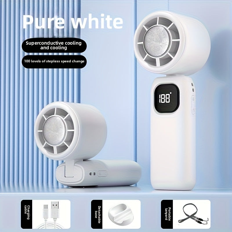 1pc of The 2025 New Model Handheld High-Speed Turbo Fan, Portable, Foldable