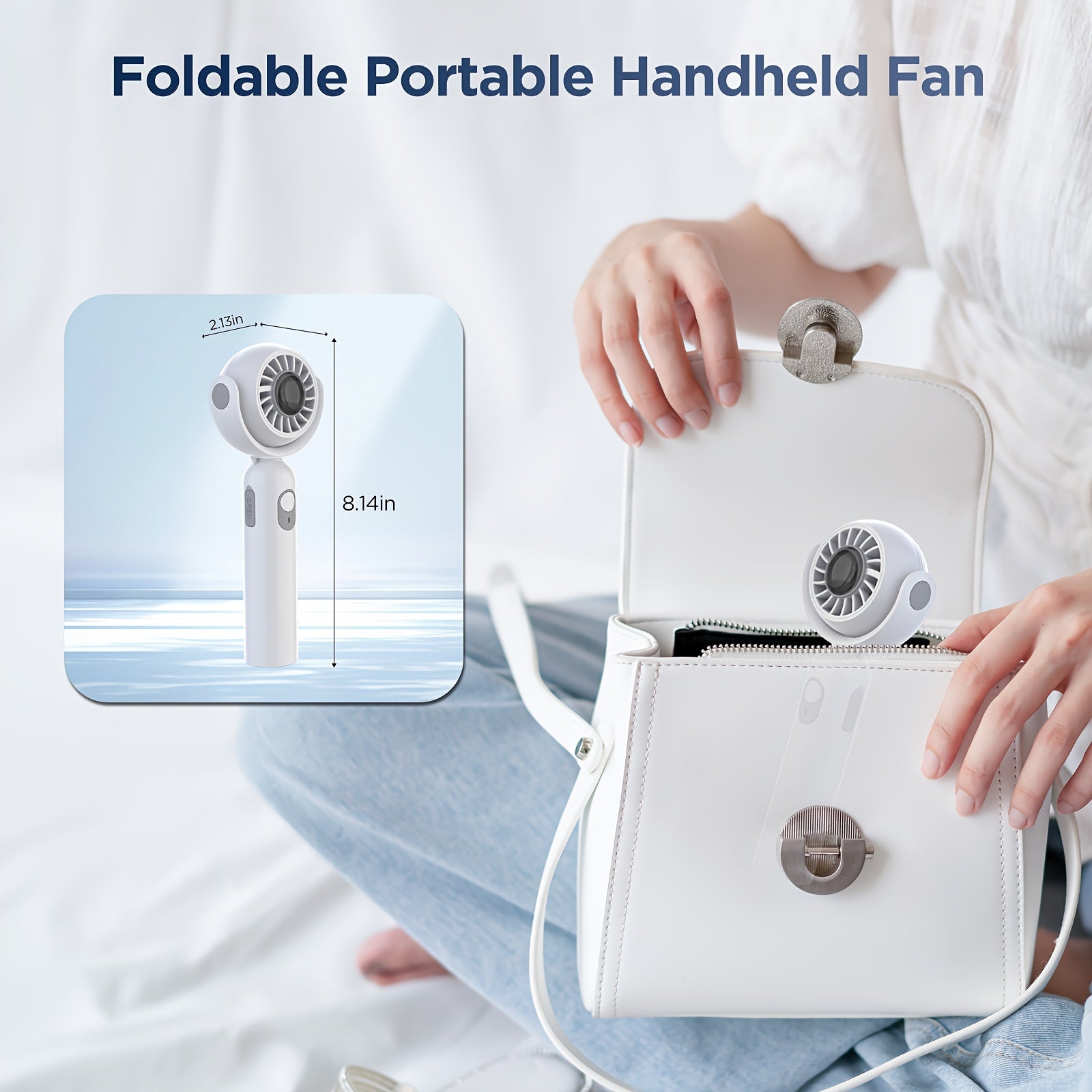 Portable Handheld Fan, Powerful Hand Held Mini Fan