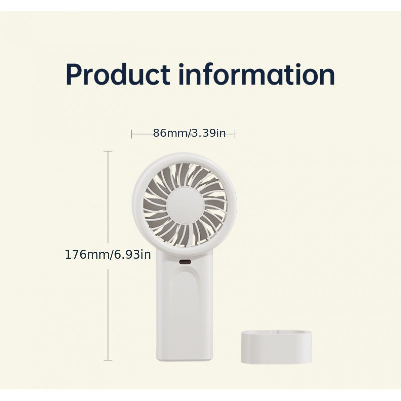 4000mAh USB-Powered Portable Handheld Turbo Fan with Digital Display