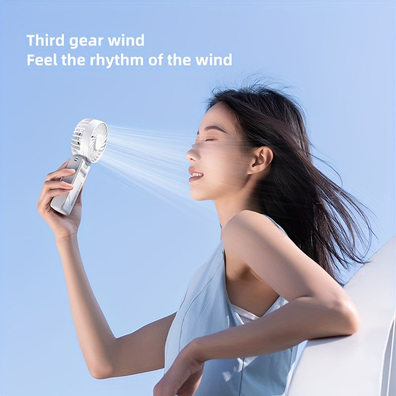 2025 new mini portable pocket fan, rechargeable handheld USB powered fan