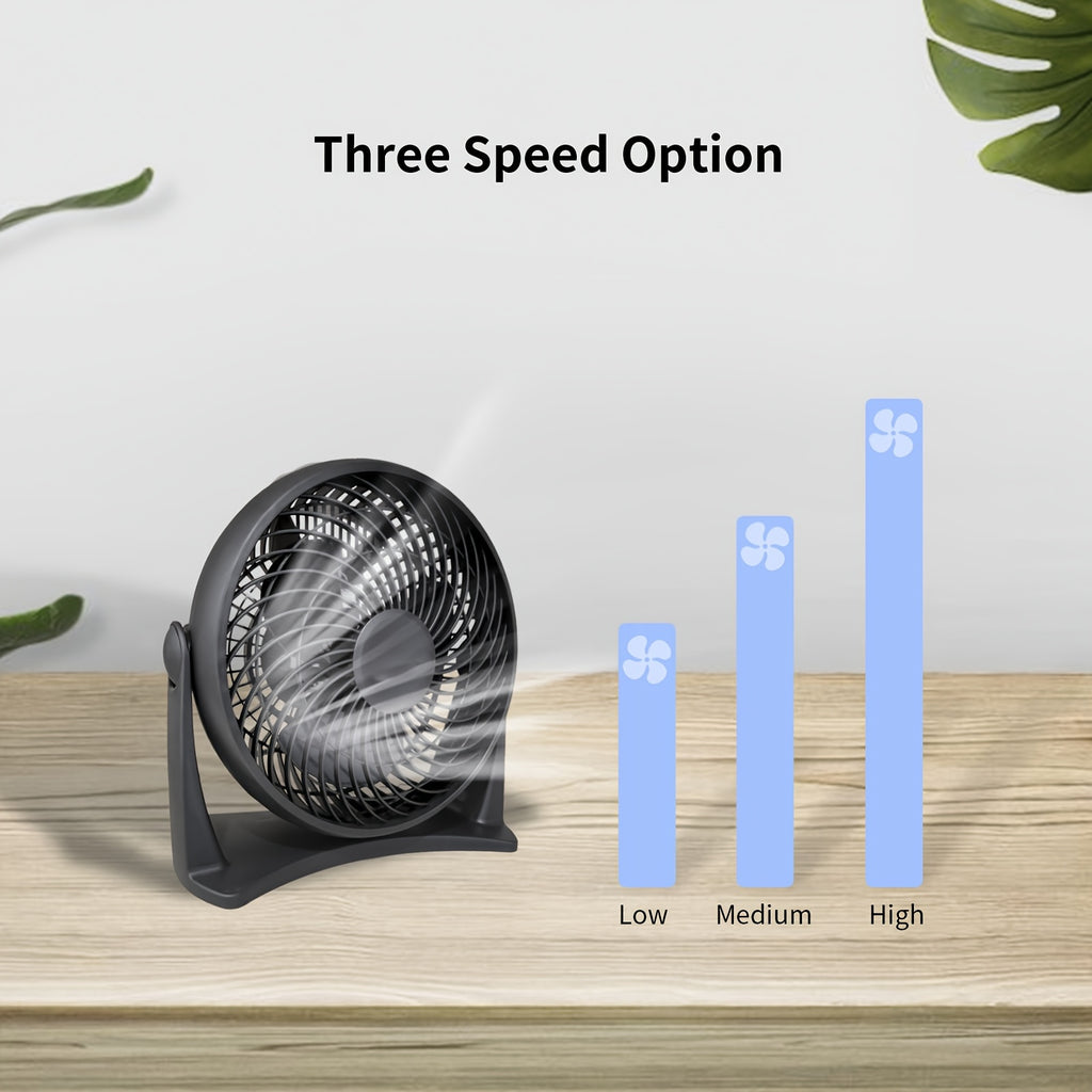 8-Inch Turbo Fans\u002F6 Inch Clip Fan for Bedroom, 3 Speed Table Fan with Adjustable Tilt