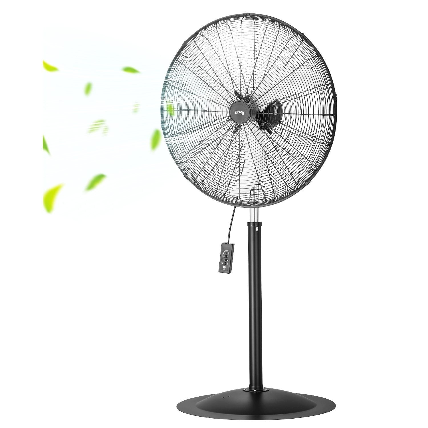 VEVOR 18\u002F20\u002F24\u002F30 inch Industrial Pedestal Fan 3-Speed Oscillating Fan Height Adjustable