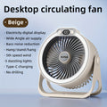 Portable high-style USB desk fan with colorful lighting, five light modes, super powerful airflow