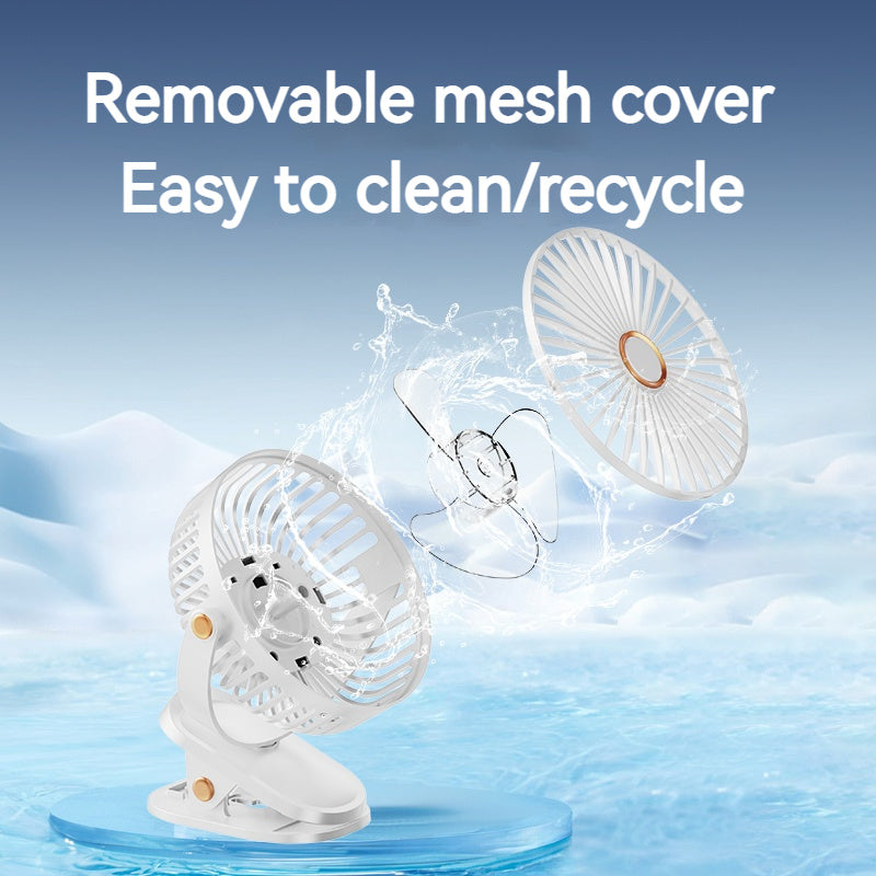 Silent Portable Fan ABUDODO Silent Mini Portable Desk Fan | 4 Colors, USB Rechargeable