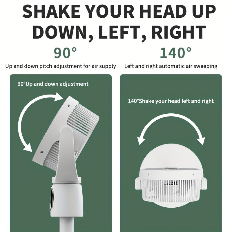 1pc USB-Powered Air Circulation Fan with 8.6 Inch Shaking Head