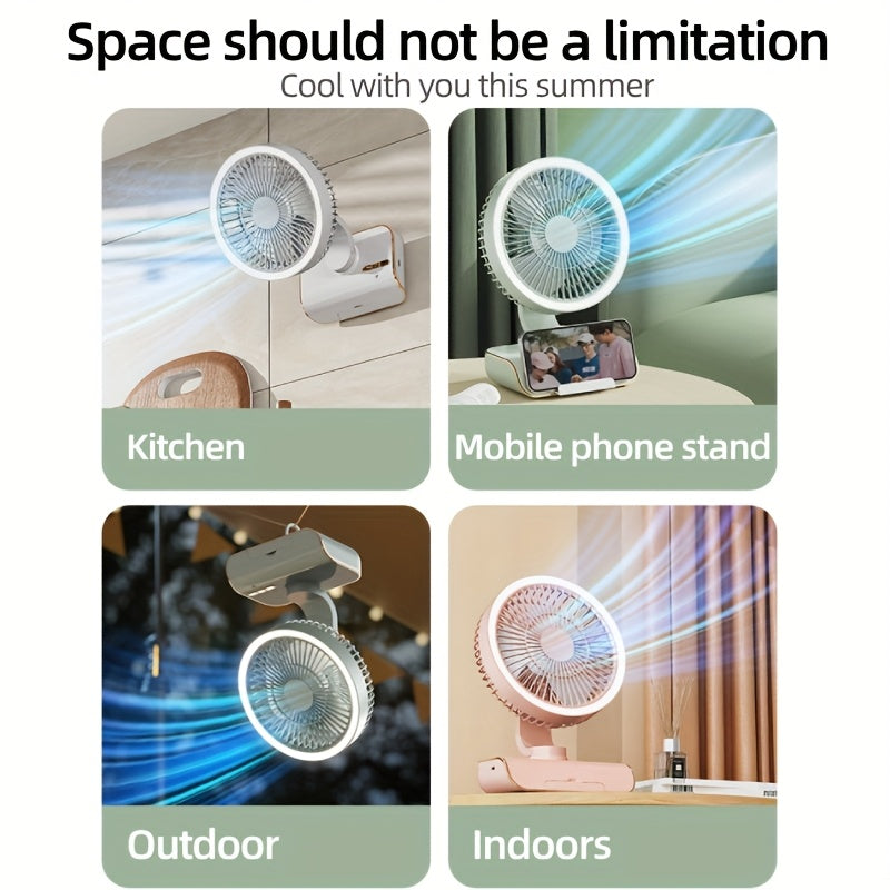 Sleek High-End Intelligent Desktop Fan with Multifunctional Lamp