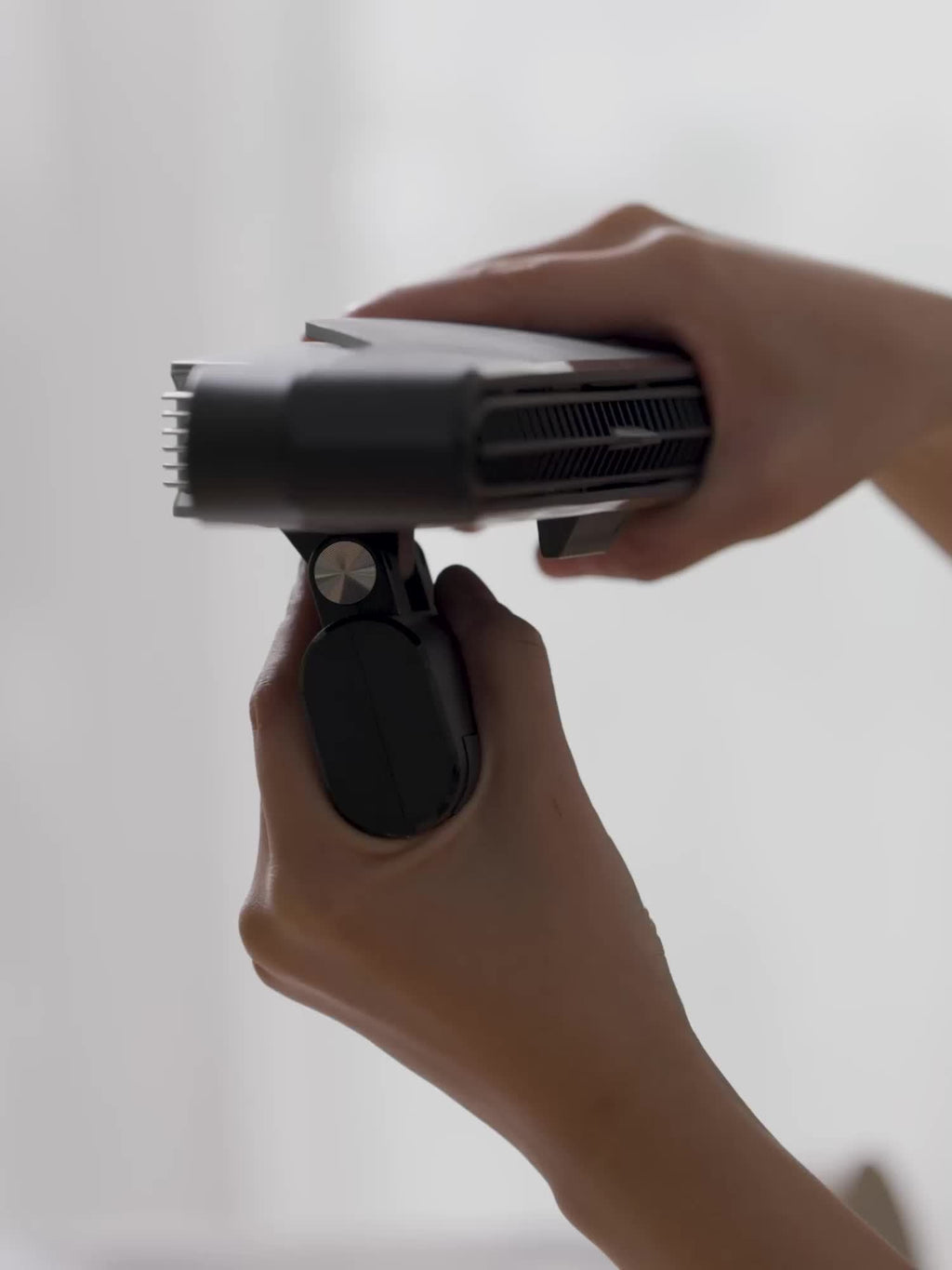 KINYILO Computer Monitor Hanging Fan - 3-Speed Adjustable, Ergonomic Design