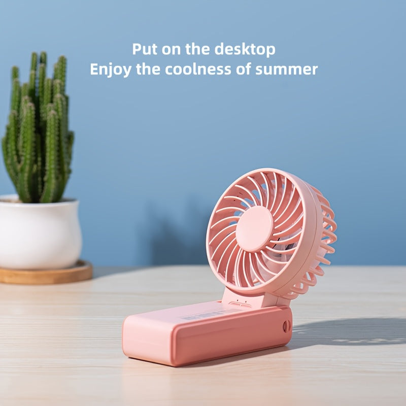 2025 new mini portable pocket fan, rechargeable handheld USB powered fan