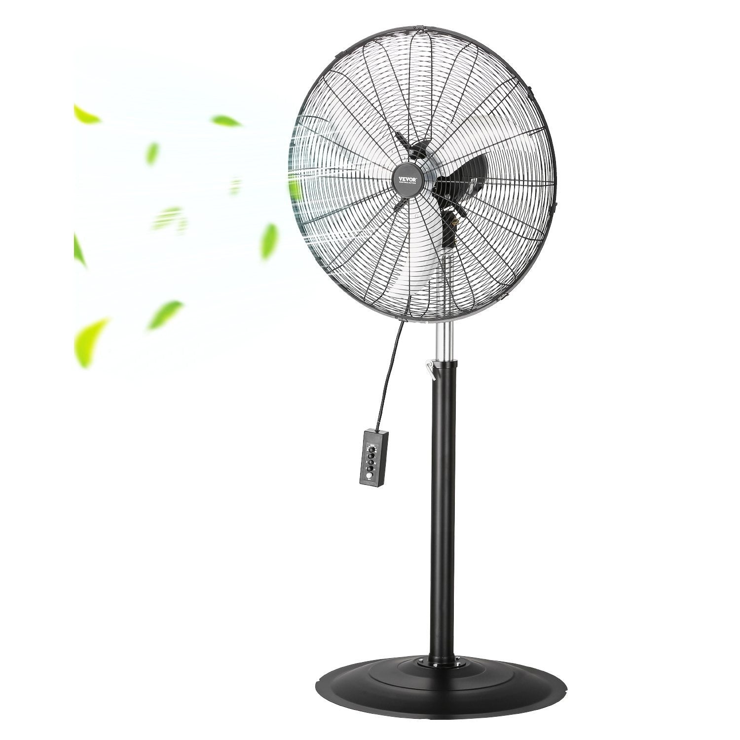 VEVOR 18\u002F20\u002F24\u002F30 inch Industrial Pedestal Fan 3-Speed Oscillating Fan Height Adjustable