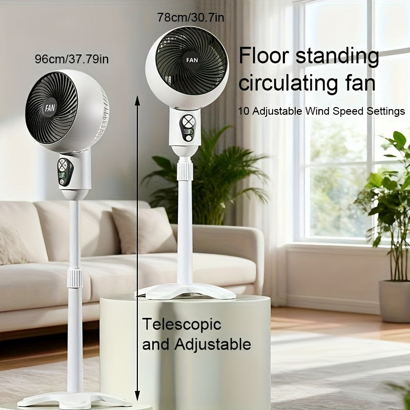 1pc Air Circulation Fan Floor Fan | USB Plug-in | Electric Fan | Circulating Fan | Vertical Electric Fan