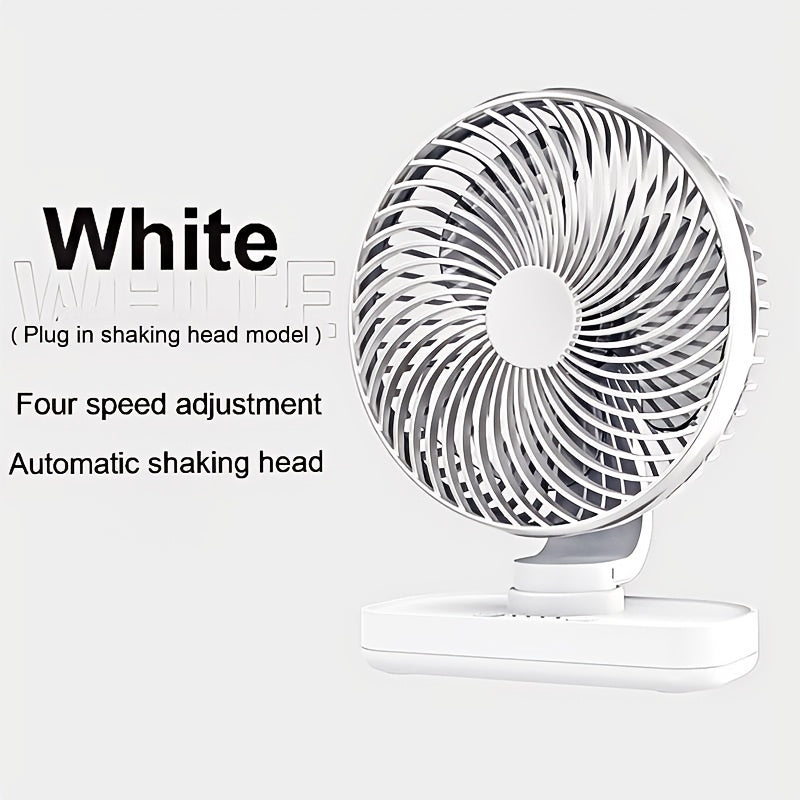 Portable Table Fan 4-Speed Portable Oscillating Table Fan | USB Powered
