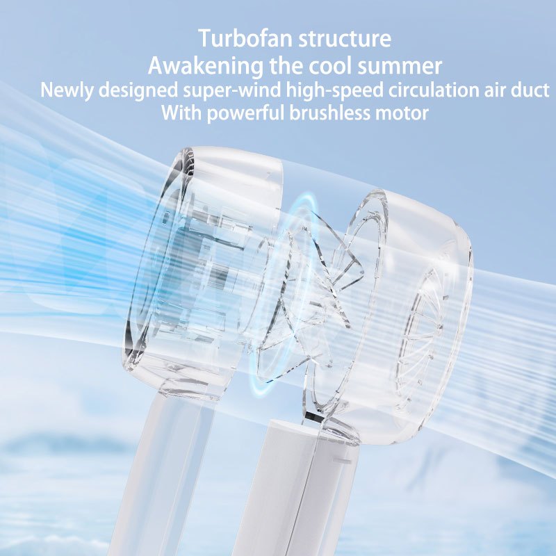 1pc Portable Transparent Mini Handheld Fan - USB Rechargeable