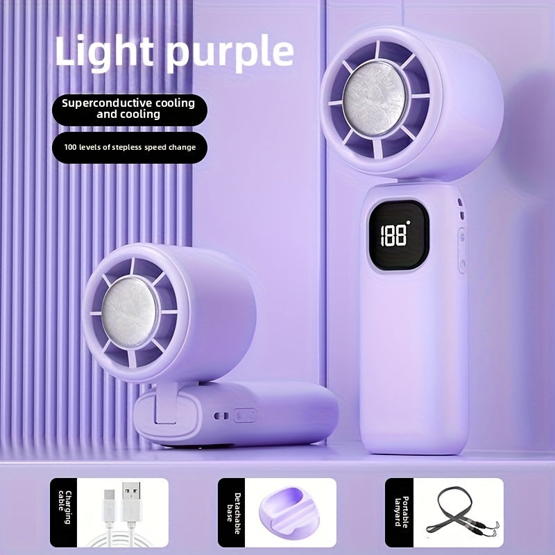 1pc of The 2025 New Model Handheld High-Speed Turbo Fan, Portable, Foldable