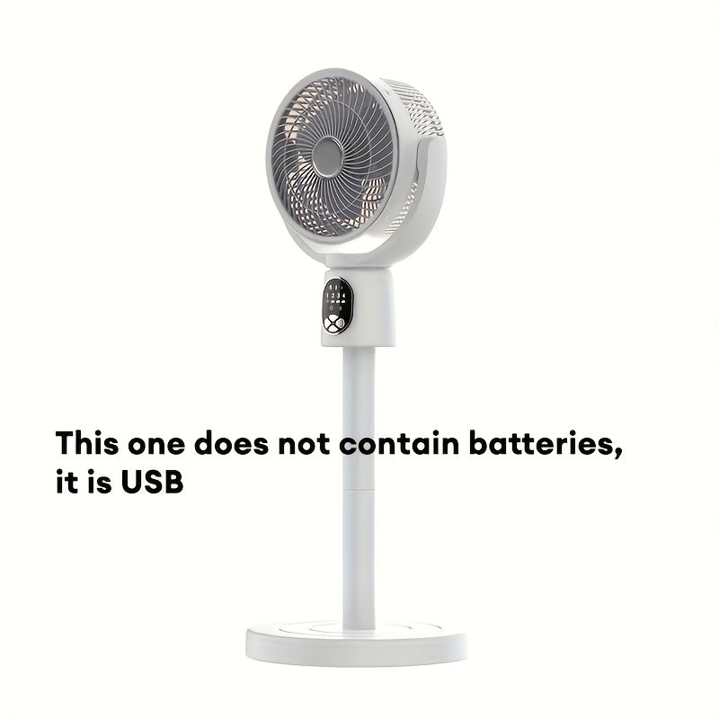 1pc USB-Powered Air Circulation Fan with 8.6 Inch Shaking Head