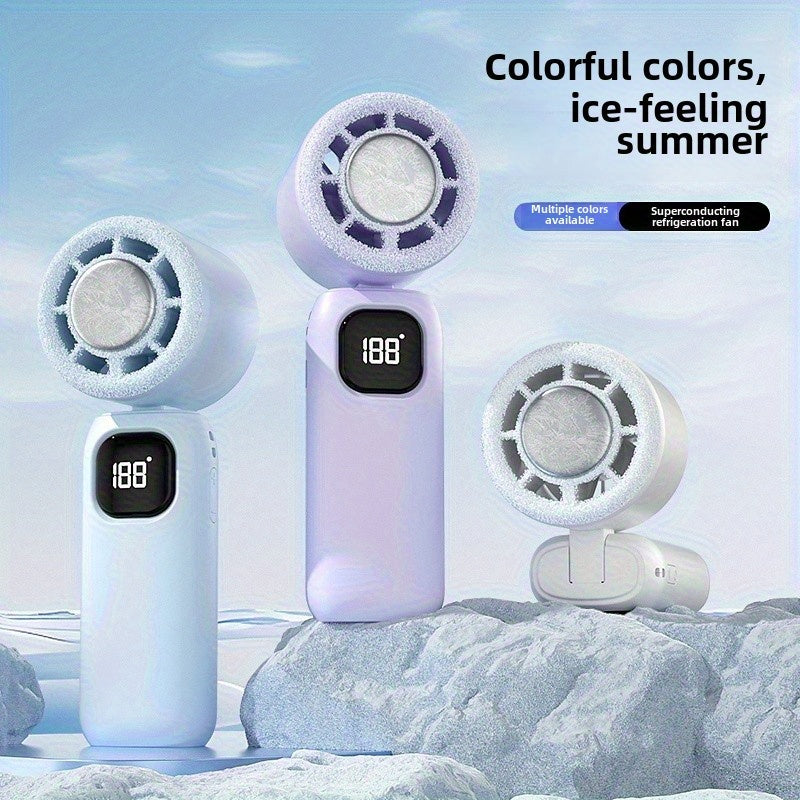 1pc of The 2025 New Model Handheld High-Speed Turbo Fan, Portable, Foldable