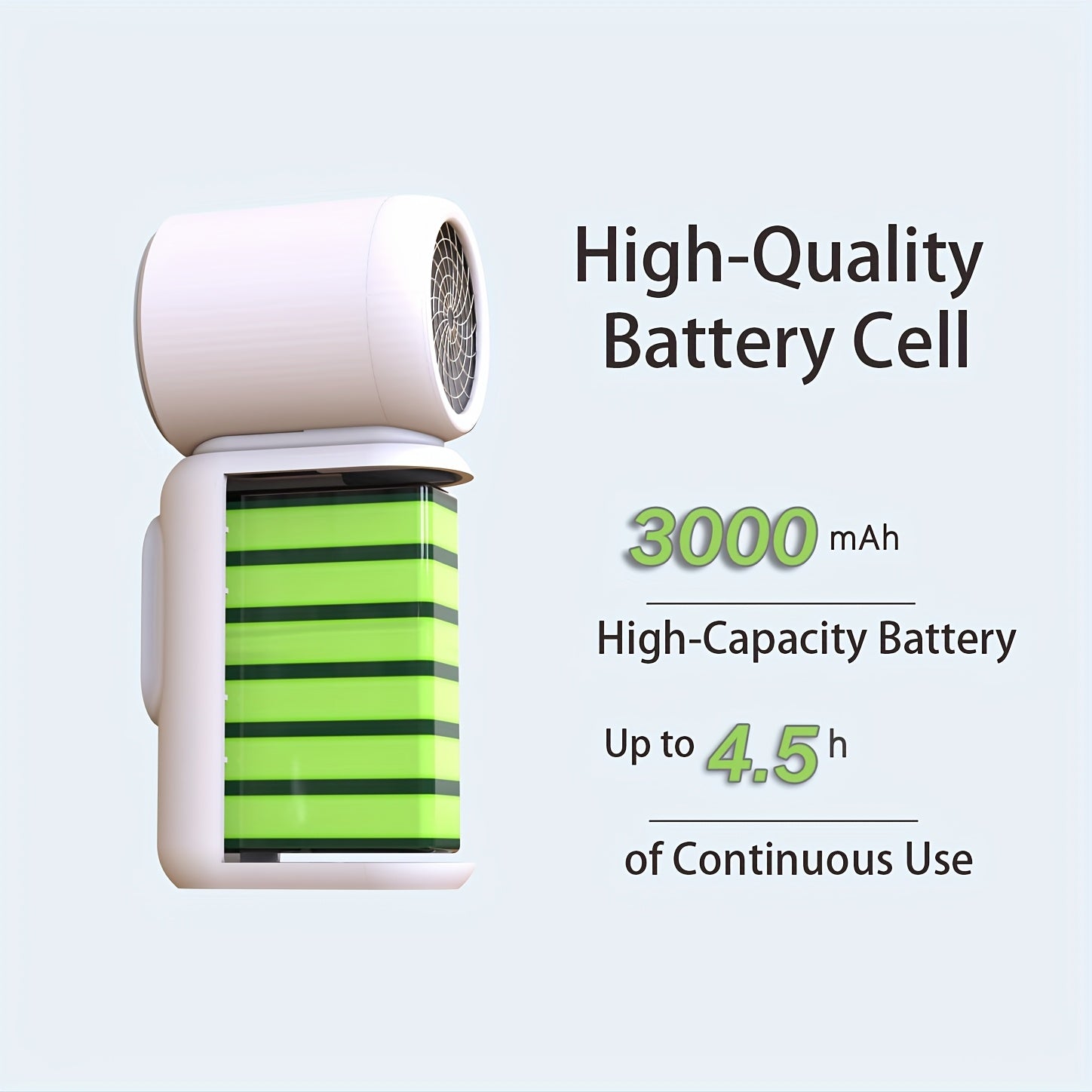 3000mAh Portable Handheld Mini Fan - 30% Longer Battery Life