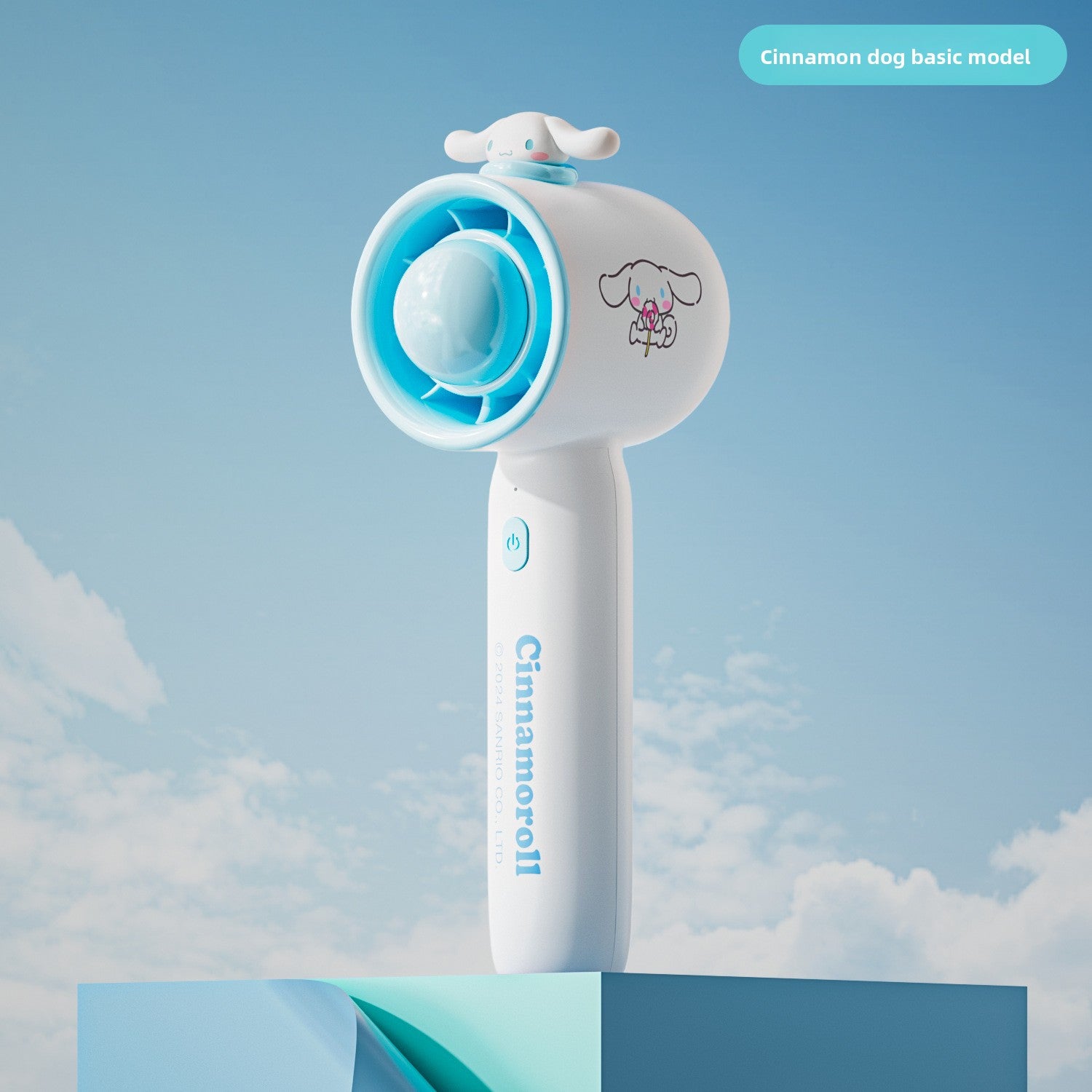 Sanrio Portable Handheld Mist Fan & Humidifier - Cute Purple & White Personal Cooling Device with Quiet Operation