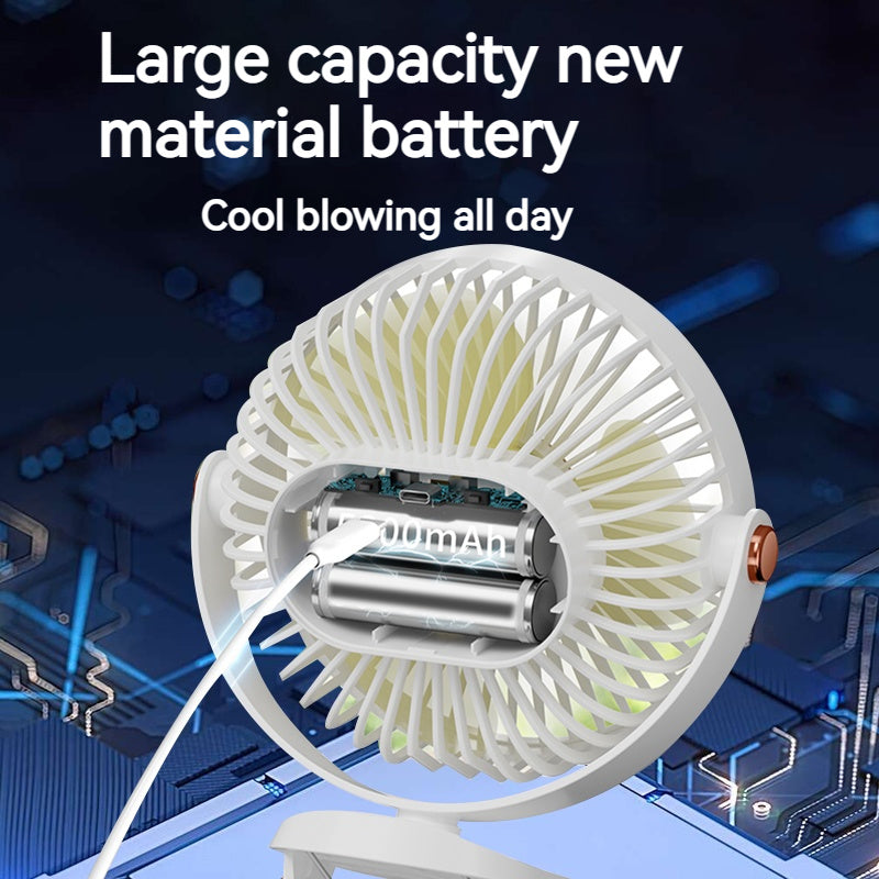 Silent Portable Fan ABUDODO Silent Mini Portable Desk Fan | 4 Colors, USB Rechargeable