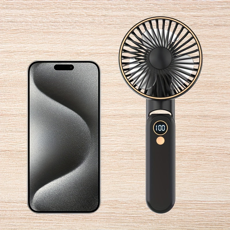 NEW USB charging foldable handheld small fan, can hang neck and desktop