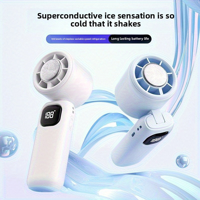 1pc of The 2025 New Model Handheld High-Speed Turbo Fan, Portable, Foldable