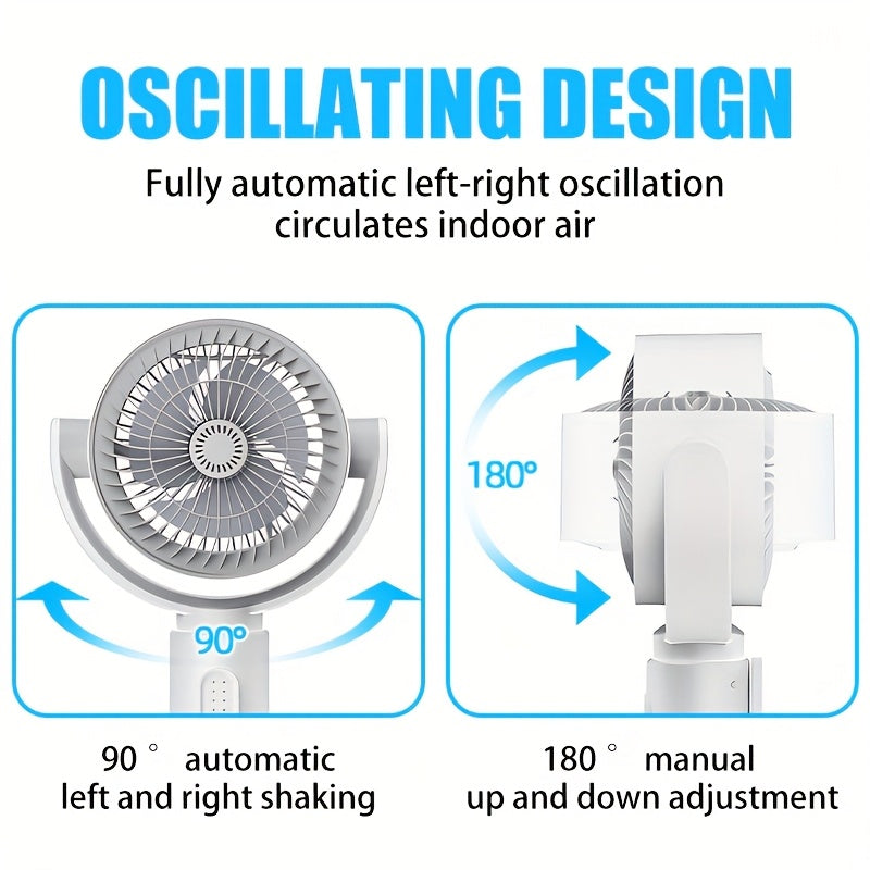2-in-1 High-Power Standing\u002FDesk  with Remote Control, 360° Circulating Wind & Quiet Operation