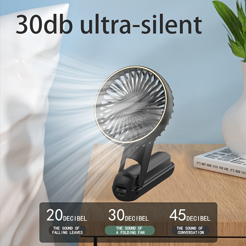 NEW USB charging foldable handheld small fan, can hang neck and desktop