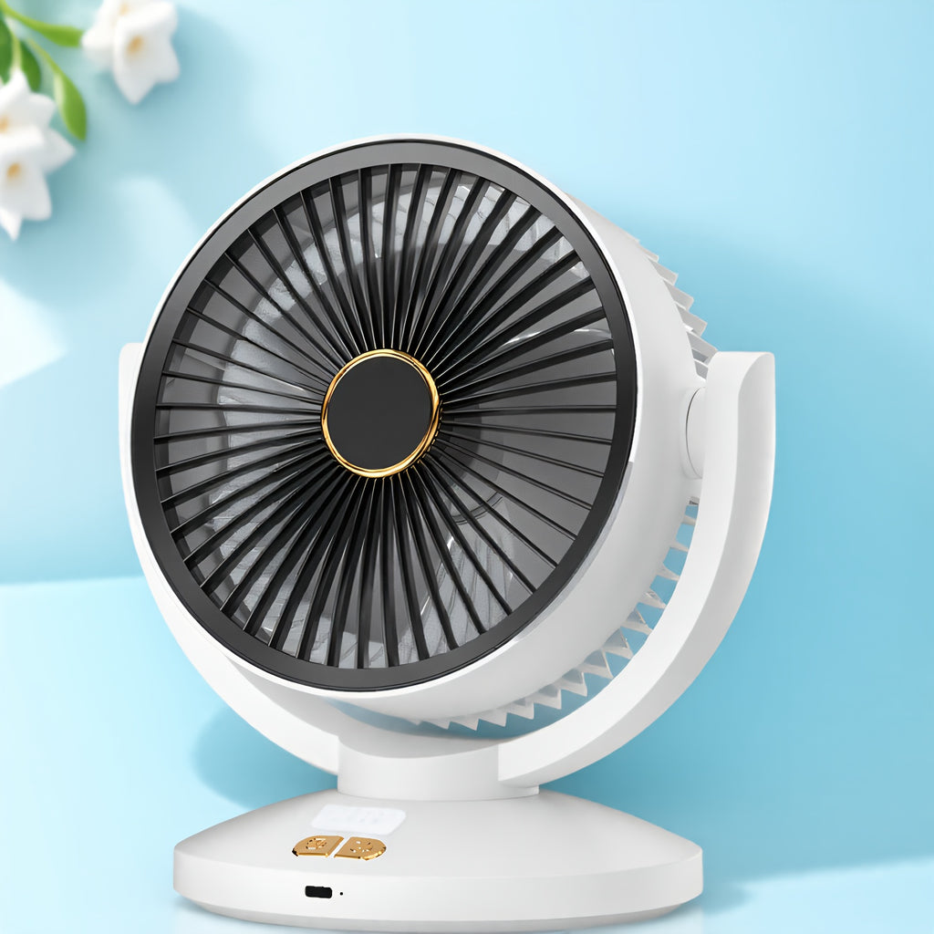 2025 new portable dormitory study indoor and outdoor USB rechargeable home travel desktop adjustable angle small fan