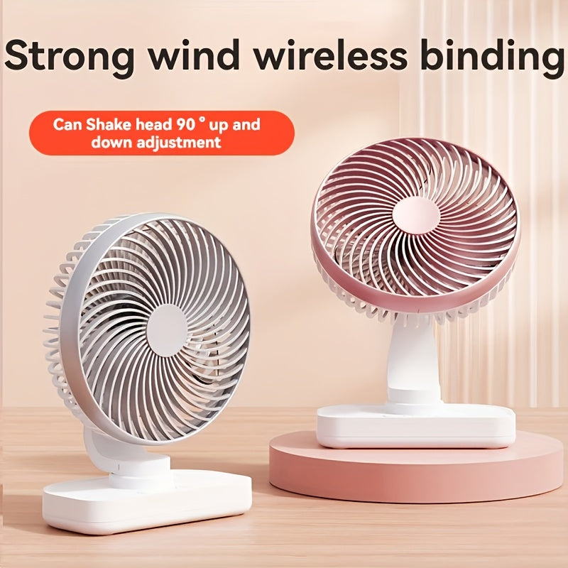 Portable Desk Fan Portable Oscillating Desk Fan | 4-Speed Control, USB Powered