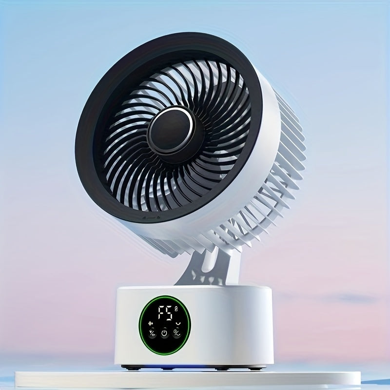 SENBOWE USB-Powered Large Wind Desktop Fan with Colorful LED Lights