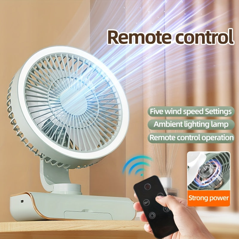 Sleek High-End Intelligent Desktop Fan with Multifunctional Lamp