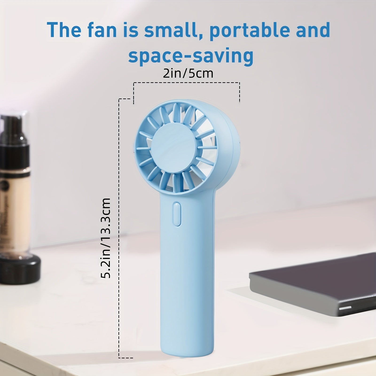 Portable Mini Fans 2pcs Portable Mini Fans | Rechargeable, Encrypted Grille